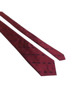 New York Stock Exchange NYSE Silk Tie Maroon Mens Necktie Accessory Office Gift